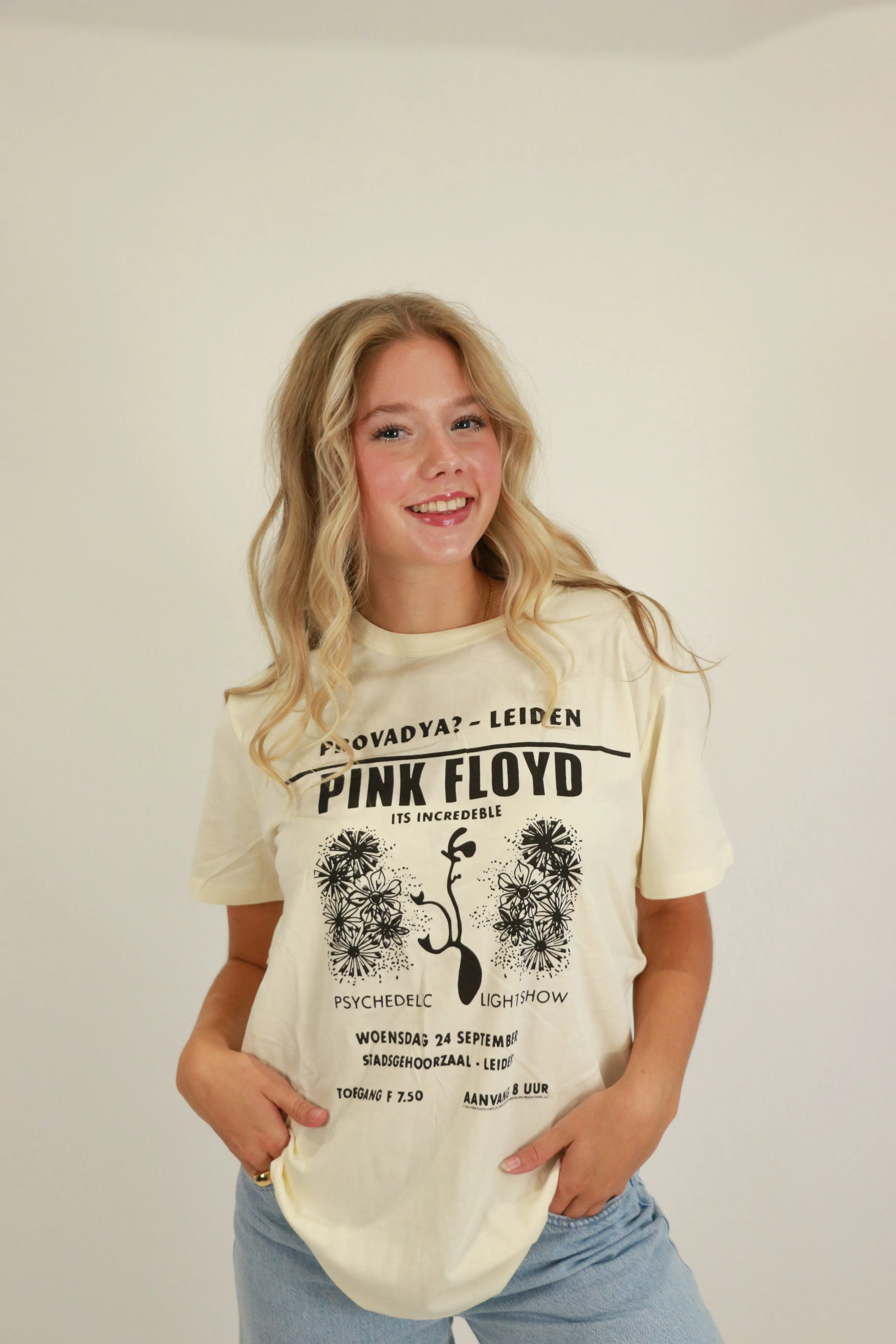 Pink Floyd The Incredible Crew Neck Tee | Almond sold by Bella Chic product image thumbnail 2