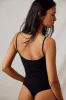 Free People Last Rose Bodysuit | Black sold by Bella Chic