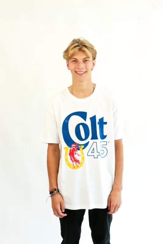 Graphic Tee Colt Horse Shoe | White made by Bella Chic