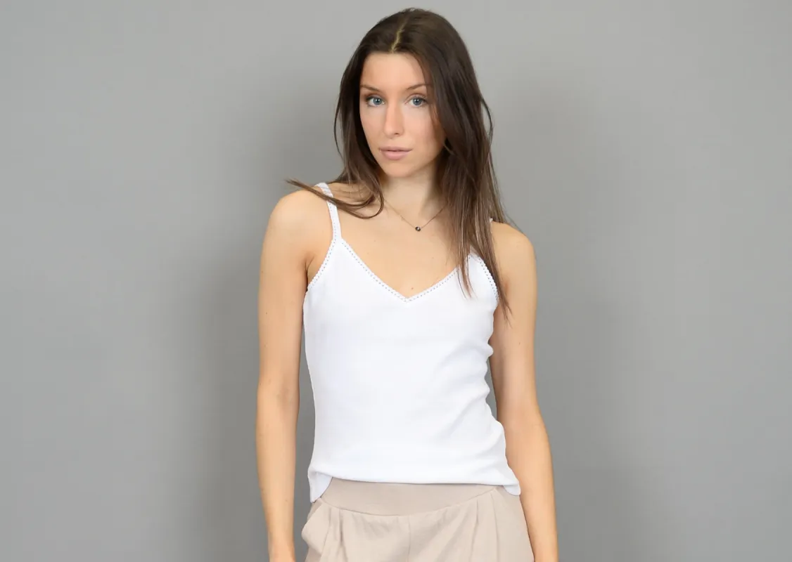 Zaya Strap Cami | White sold by Bella Chic