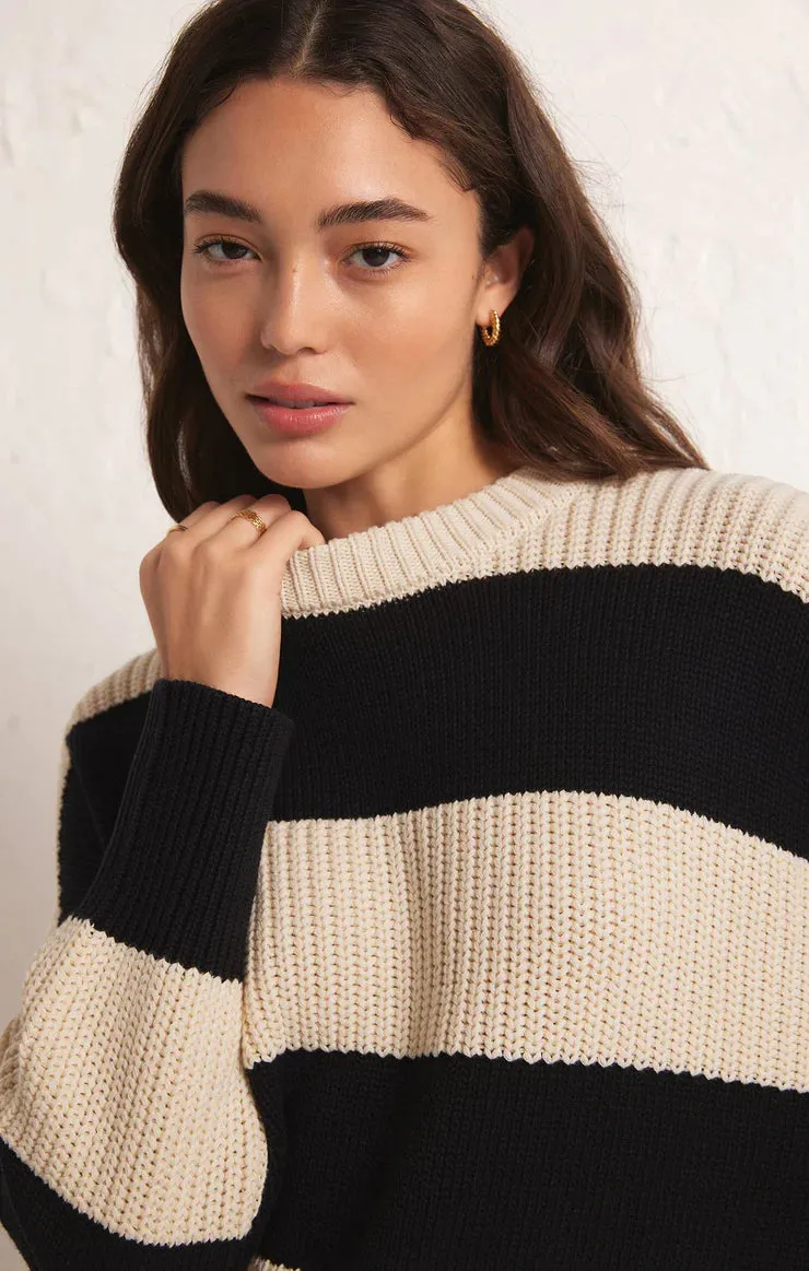 Fresca Stripe Sweater | Black sold by Bella Chic product image thumbnail 4