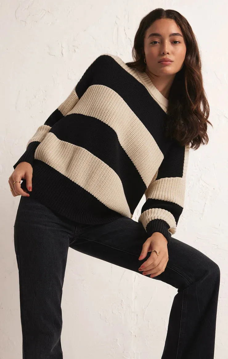 Fresca Stripe Sweater | Black sold by Bella Chic product image thumbnail 3