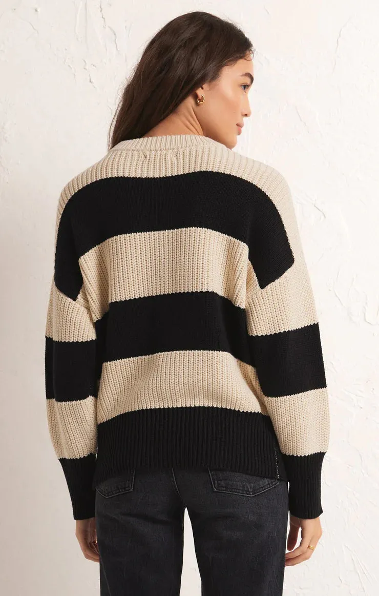 Fresca Stripe Sweater | Black sold by Bella Chic product image thumbnail 2