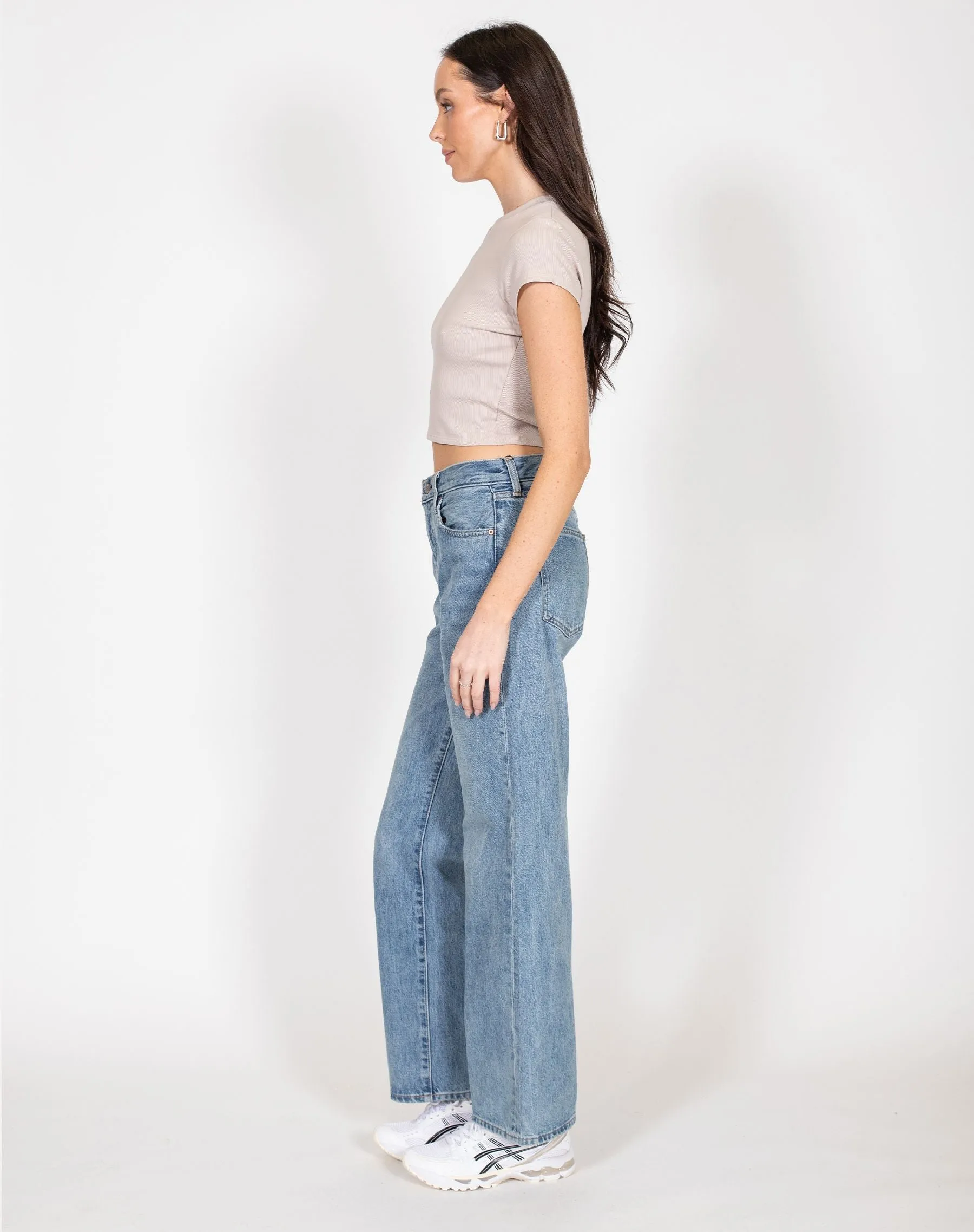 Ribbed Cropped Fitted T-Shirt | Oyster sold by Bella Chic product image thumbnail 4