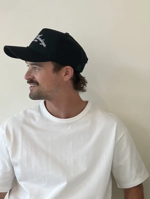 Seven Sundays Trucker Hat | Black on Black sold by Bella Chic