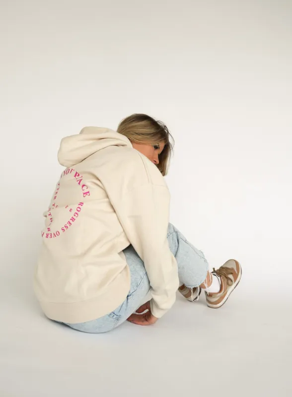 "PROTECT YOUR PEACE" Big Sister Hoodie | Almond Milk & Pink sold by Bella Chic