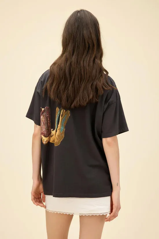 Kick Off Your Boots Merch Tee | Reactive Black sold by Bella Chic product image thumbnail 3