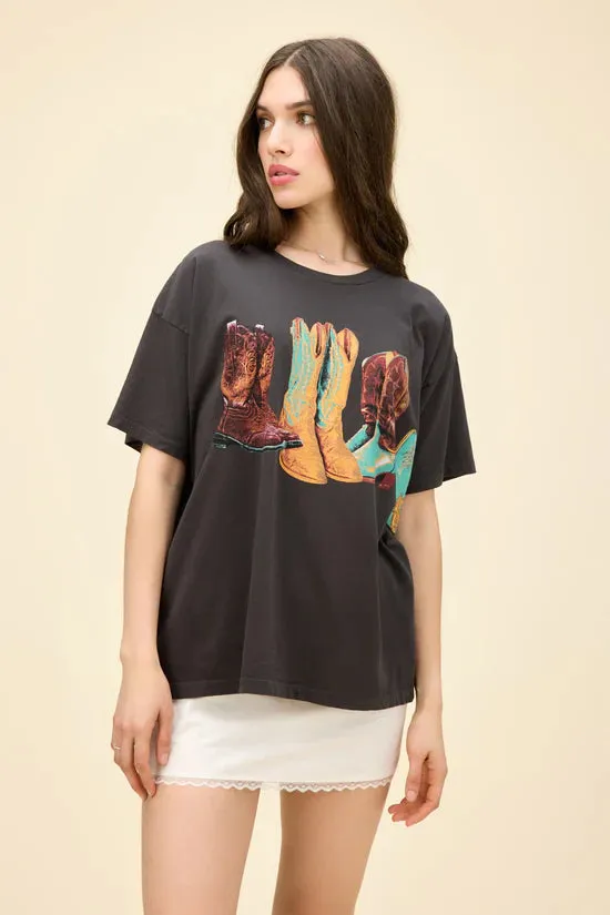 Kick Off Your Boots Merch Tee | Reactive Black sold by Bella Chic