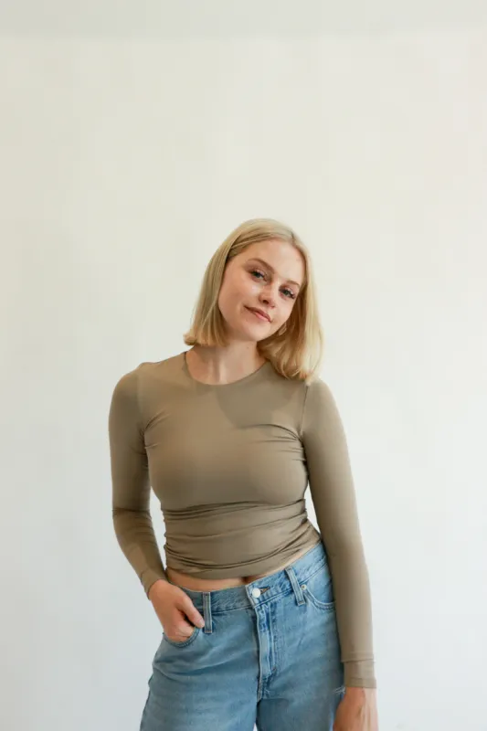 Roxi High Crew Neck Long Sleeve | Nomad sold by Bella Chic