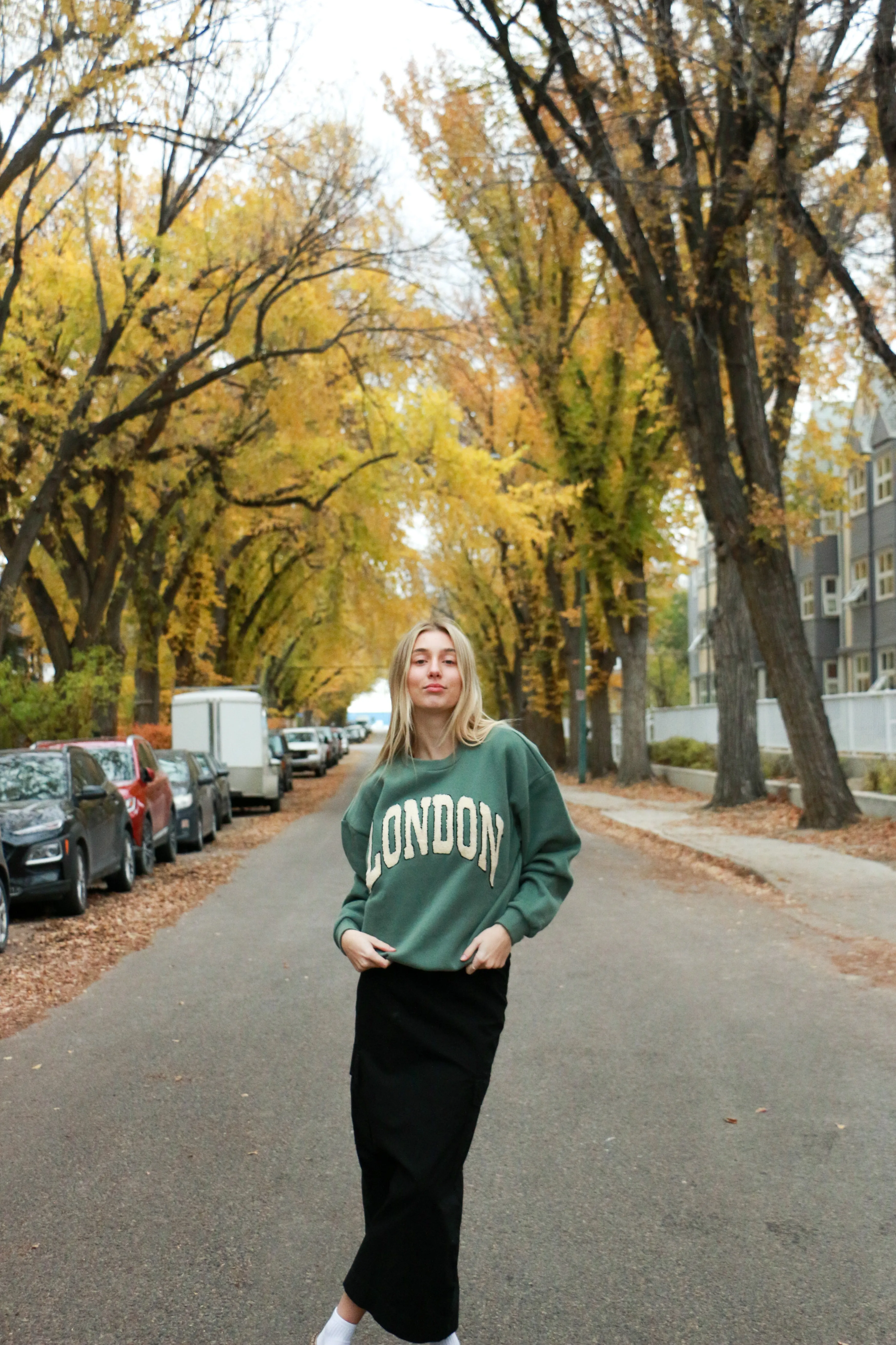 London Graphic Crew Sweatshirt sold by Bella Chic