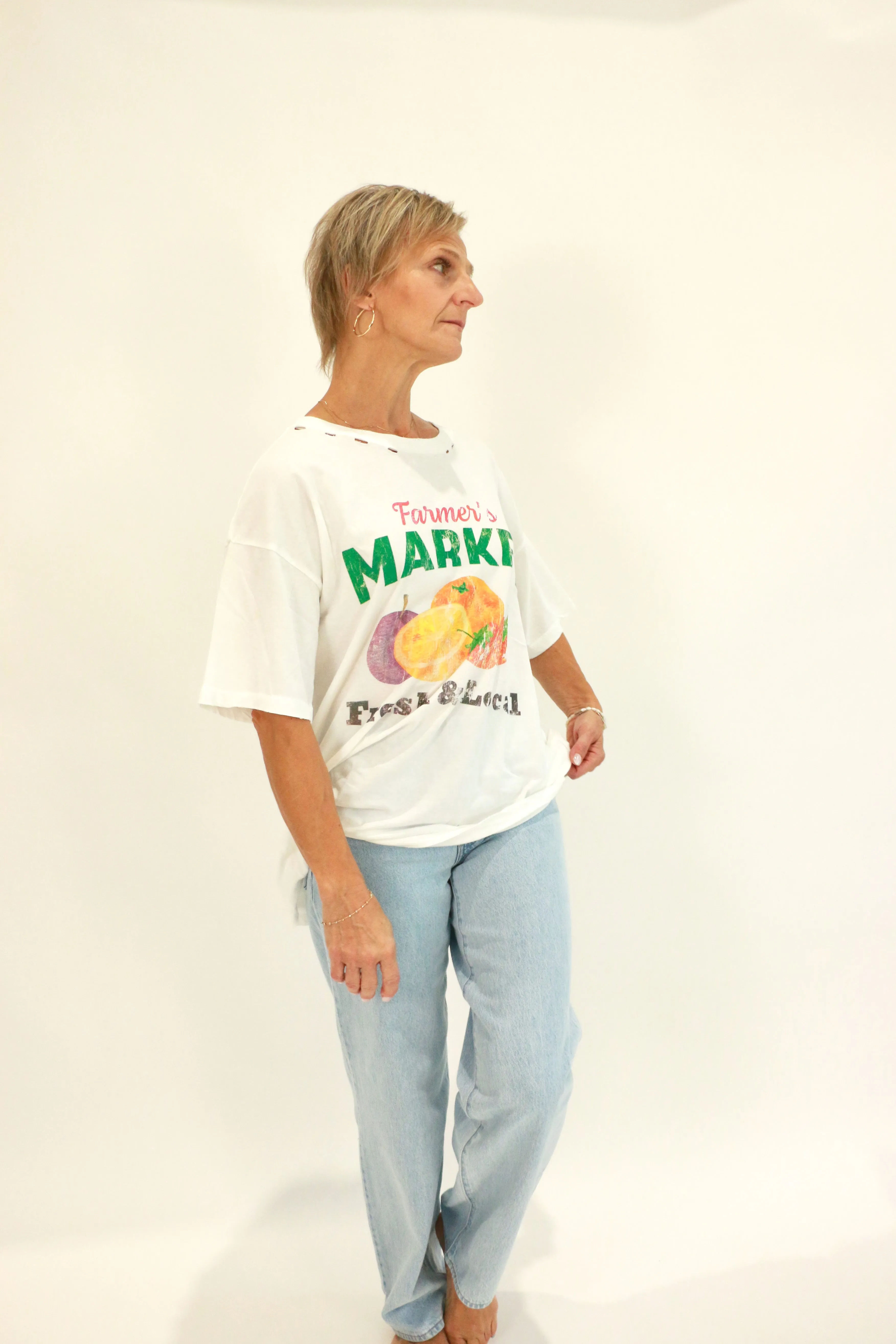 Farmer's Market Fruit Oversized Graphic Tee sold by Bella Chic product image thumbnail 2