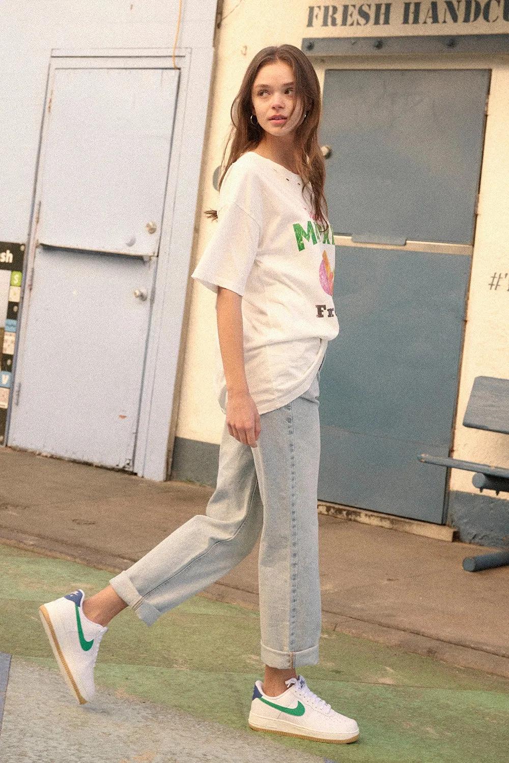 Farmer's Market Fruit Oversized Graphic Tee sold by Bella Chic product image thumbnail 5