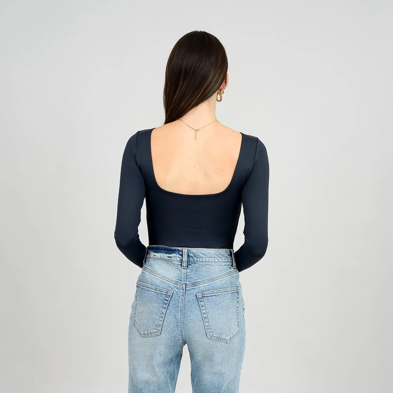 Brida Low Back Scoop Bodysuit | Black sold by Bella Chic product image thumbnail 2