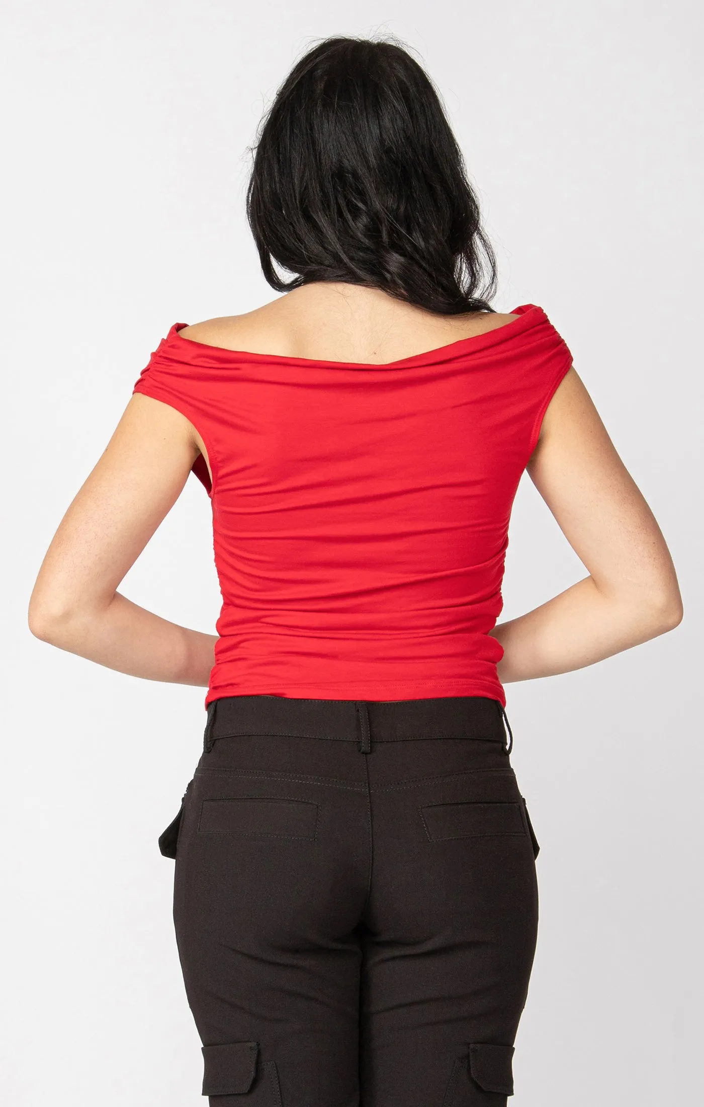 Draped Top | Cherry sold by Bella Chic product image thumbnail 2