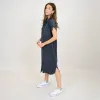 Aira Bubble Gauze Dolman Dress | Ink sold by Bella Chic