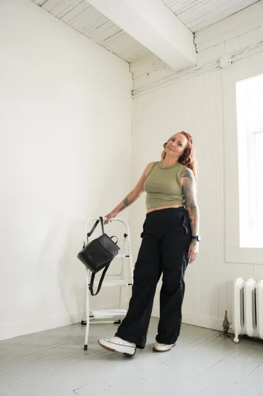 The Tessa Parachute Pant | Black sold by Bella Chic