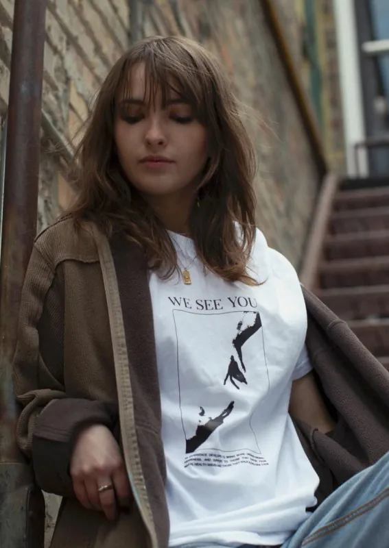WE SEE YOU New Release Tee | Invisible Mental Health | Hands Reaching Out sold by Bella Chic