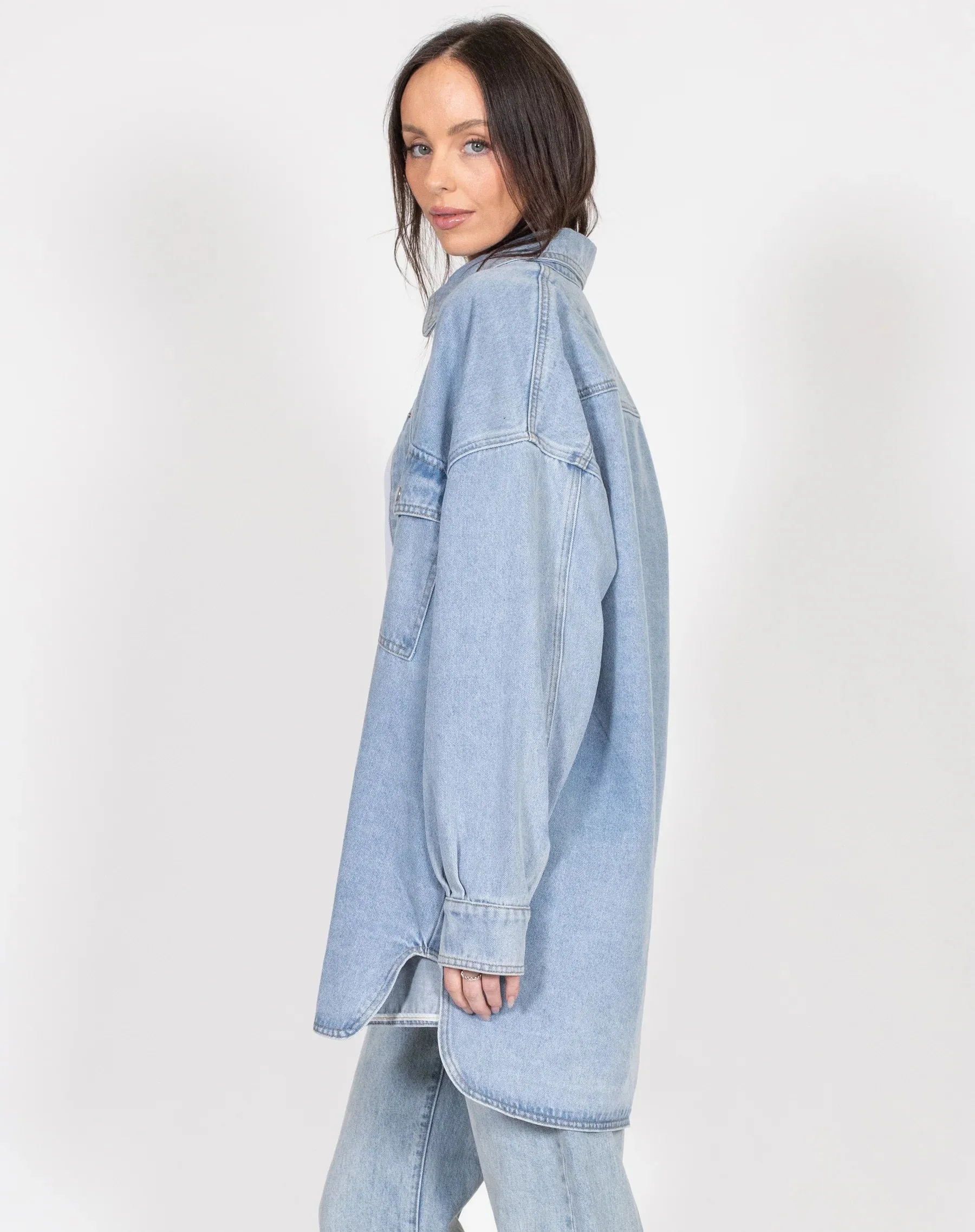 Shania Denim Jacket | Light Blue Denim sold by Bella Chic product image thumbnail 3