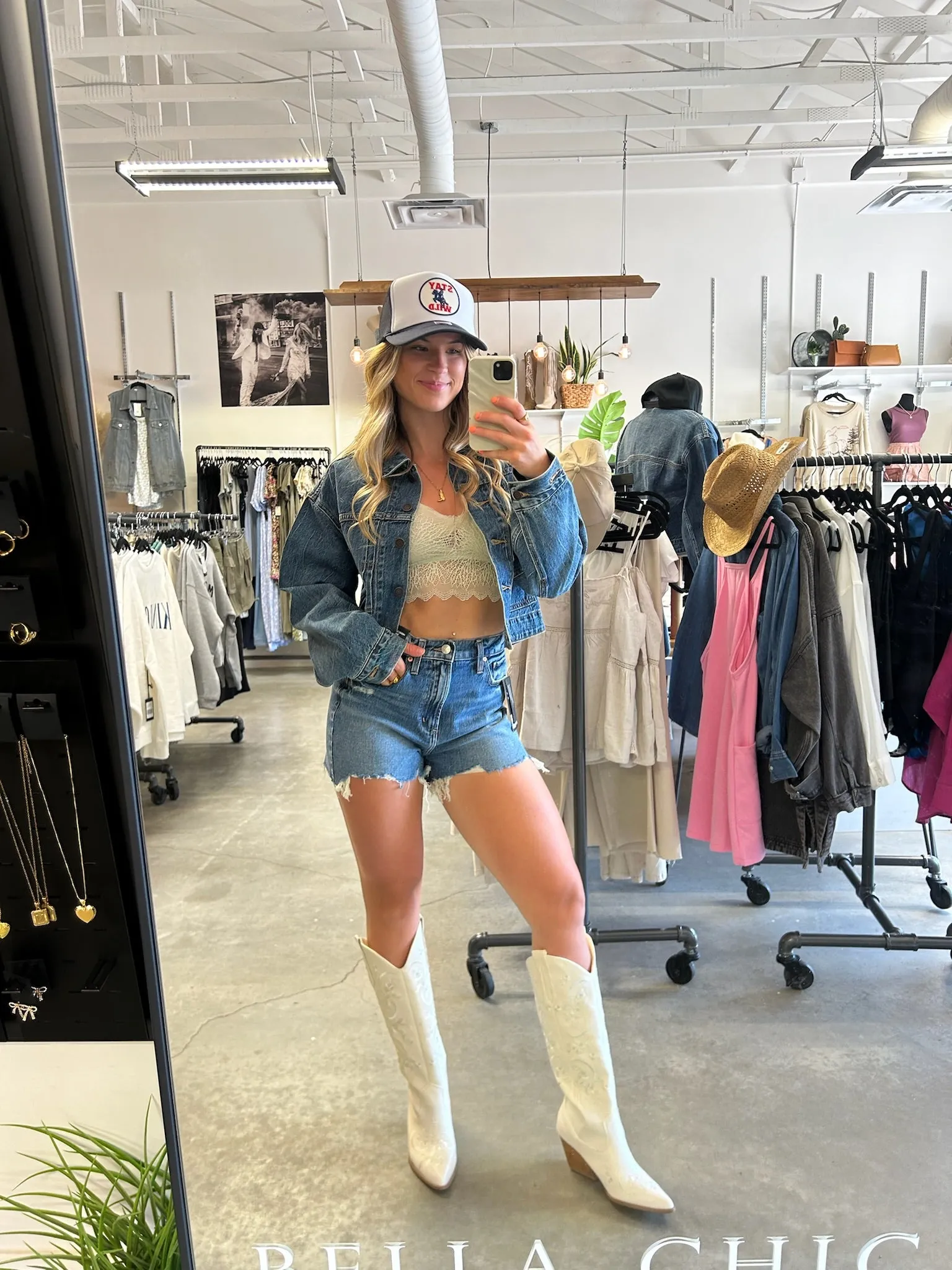 Tailored 90s Trucker | Missed My Flight sold by Bella Chic product image thumbnail 4