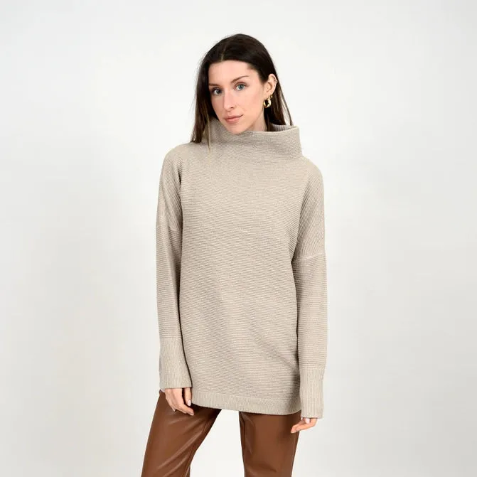Nancy Ottoman Mockneck | Cuban Sand sold by Bella Chic product image thumbnail 4