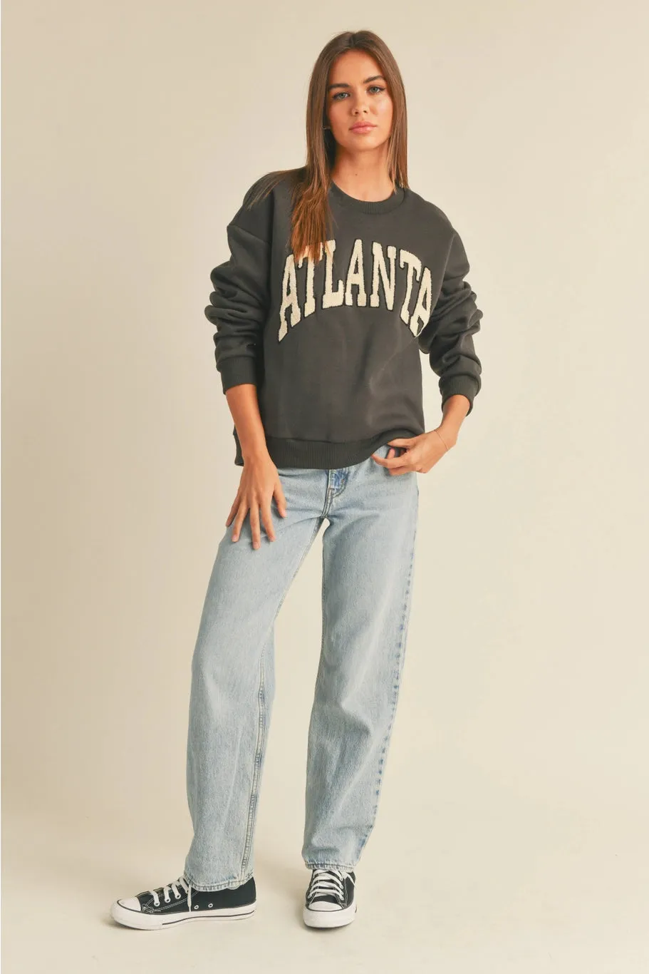 Atlanta Graphic Crew Sweatshirt sold by Bella Chic product image thumbnail 3