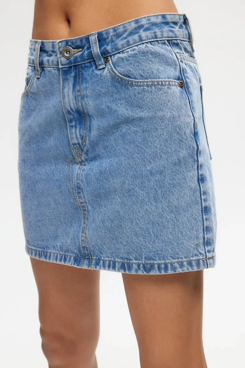 Mini Denim Skirt | Mid Blue sold by Bella Chic product image thumbnail 2