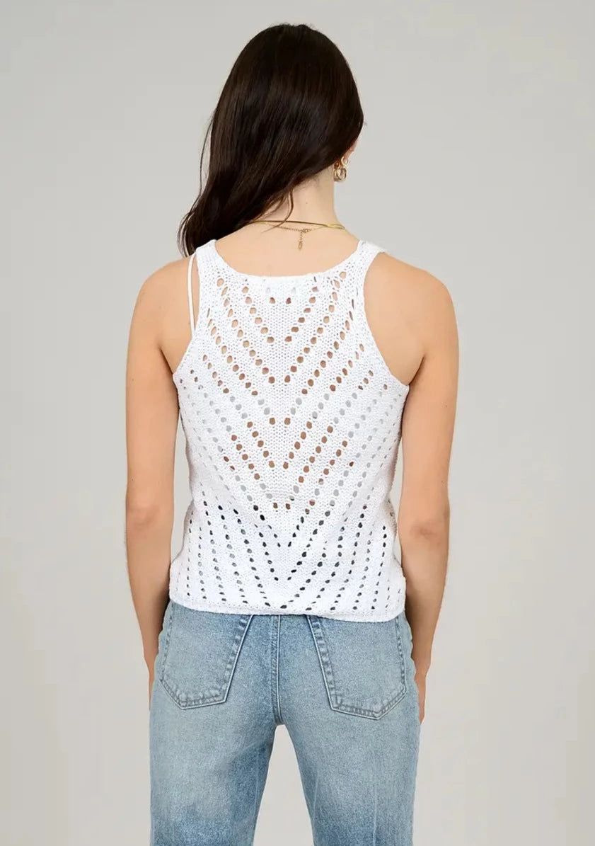 Talia Tank Top | White sold by Bella Chic product image thumbnail 4