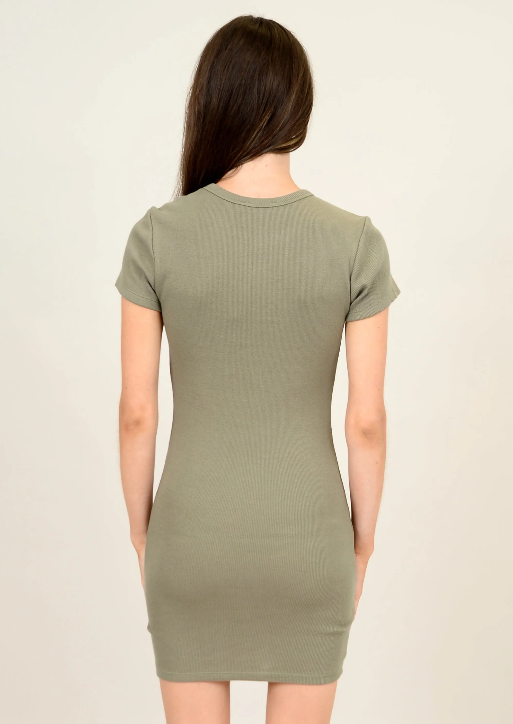 Cecie Crew Neck Dress| Olive sold by Bella Chic product image thumbnail 2