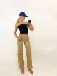 Baggy Trouser | Khaki sold by Bella Chic