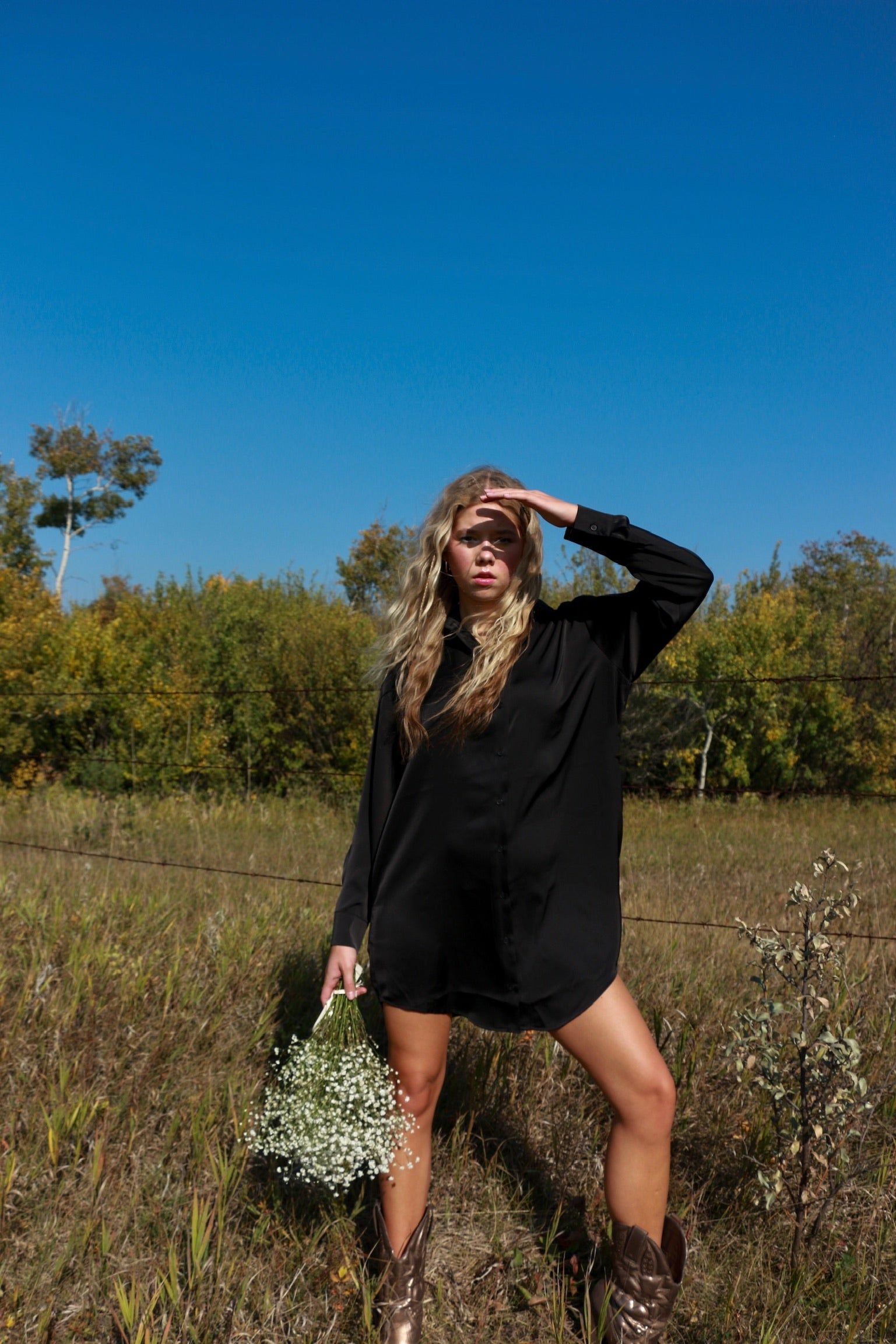 Penelope Satin Shirt Dress | Black sold by Bella Chic product image thumbnail 2