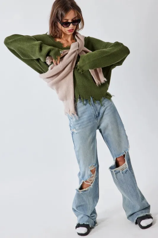 Wide Leg Denim Jeans sold by Bella Chic
