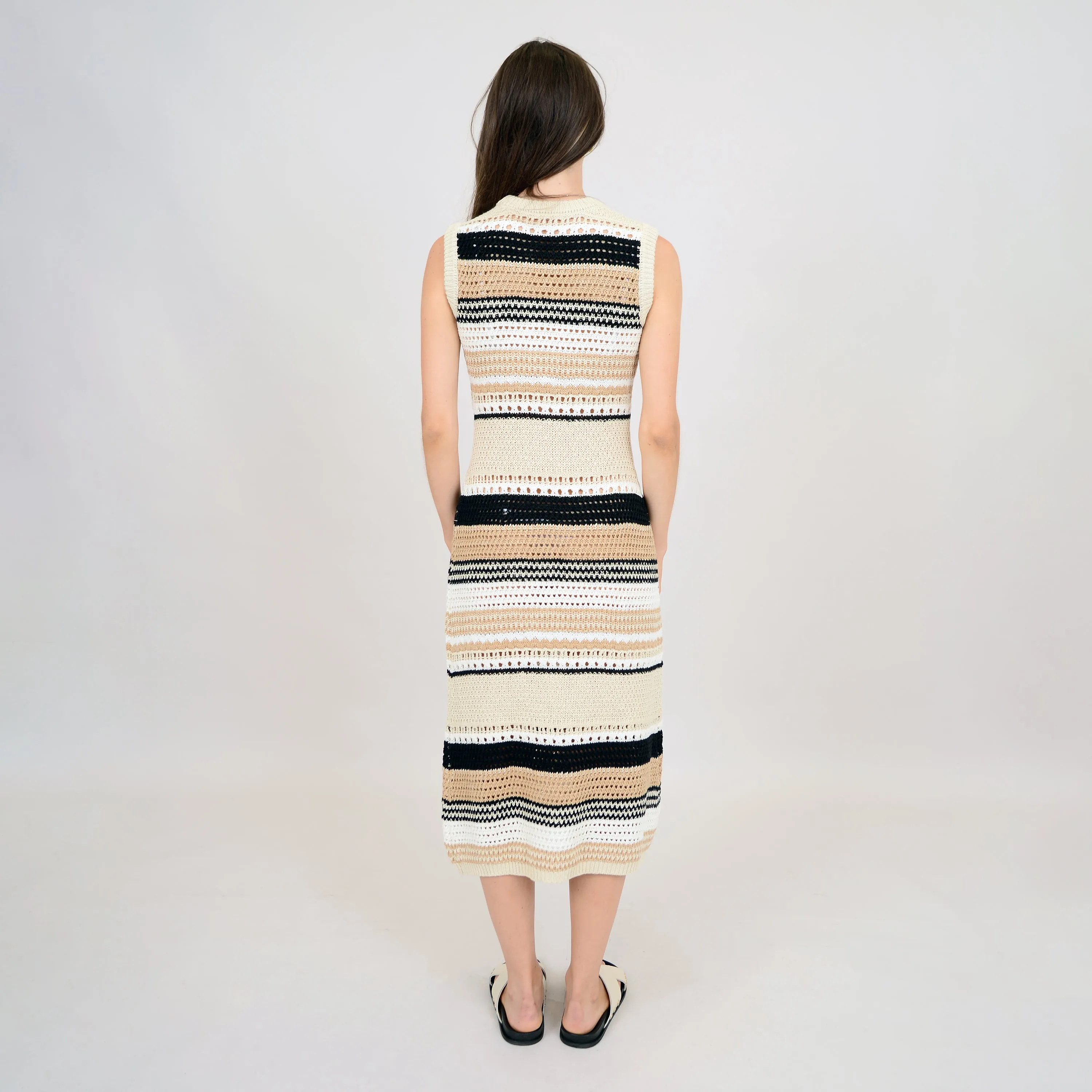 Dixie Sleeveless Crew Neck Dress | White Beach sold by Bella Chic product image thumbnail 3