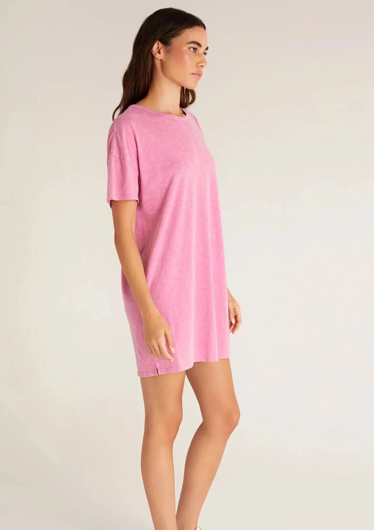 The Relaxed T-Shirt Dress | Orchid Pink sold by Bella Chic product image thumbnail 2
