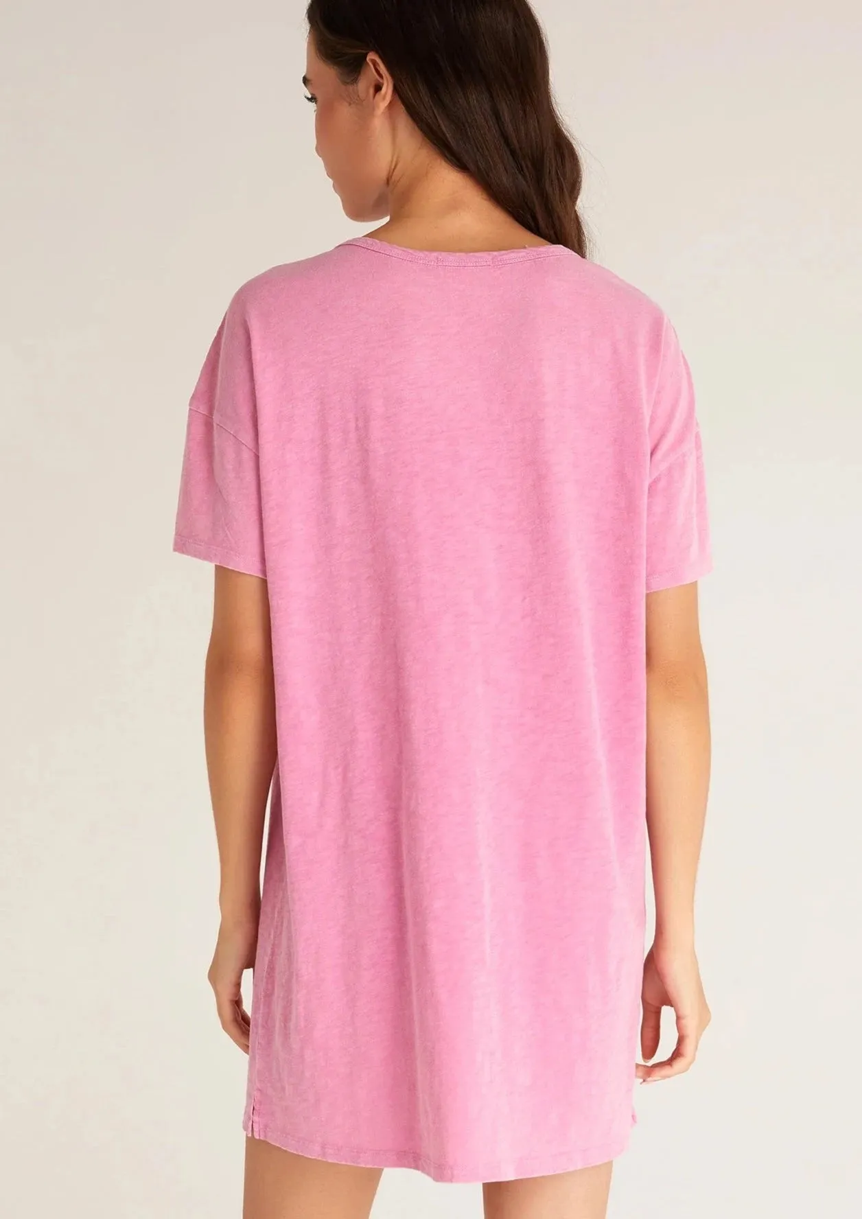 The Relaxed T-Shirt Dress | Orchid Pink sold by Bella Chic product image thumbnail 3