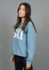 'SKI' Graphic Crew Neck Knit | Blue sold by Bella Chic