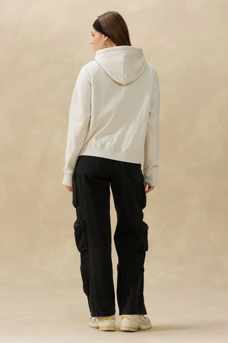 Contour Line Perfect Hoodie | Cream sold by Bella Chic product image thumbnail 5