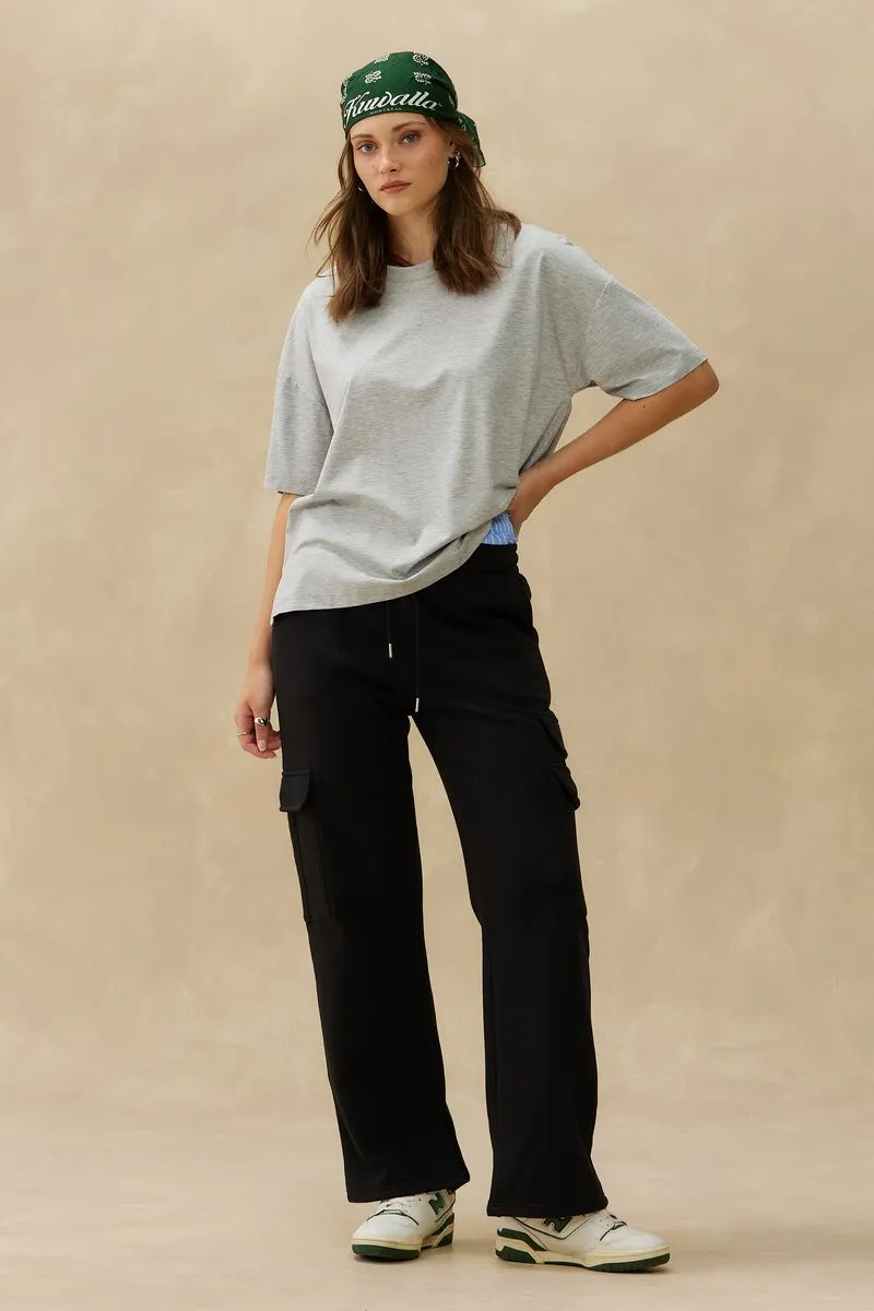 Long Boxy Tee | Heather Grey sold by Bella Chic product image thumbnail 2
