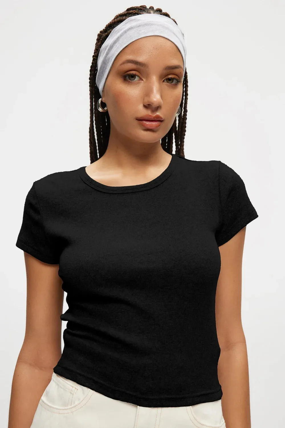 Essential Rib Tee | Black sold by Bella Chic product image thumbnail 2