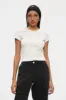 Essential Rib Tee | White sold by Bella Chic