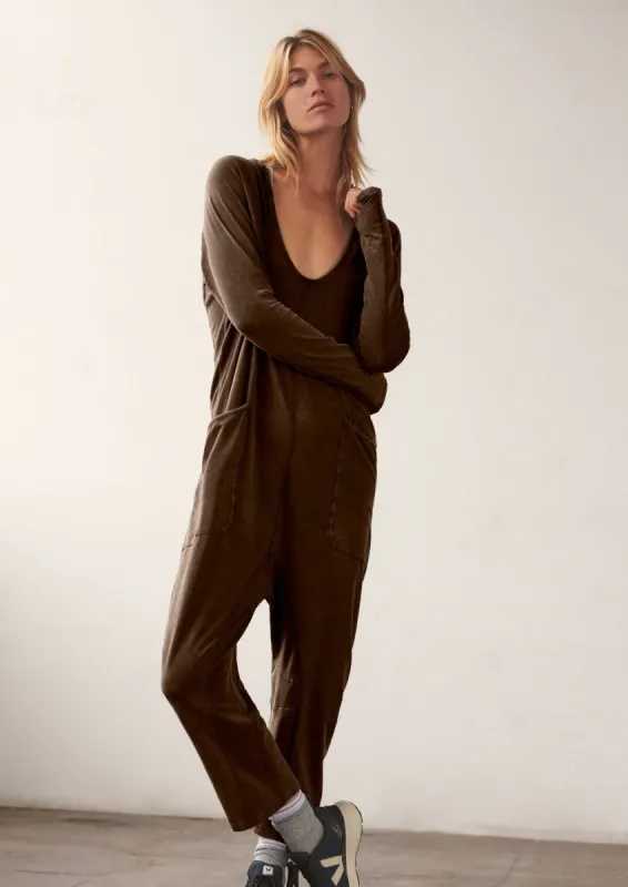 Hot Shot Long Sleeve Onesie | Dark Espresso sold by Bella Chic