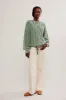 Frankie Cable Sweater | Sea Spray sold by Bella Chic