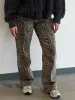 Low Rise Straight Leg Pant | Leopard sold by Bella Chic