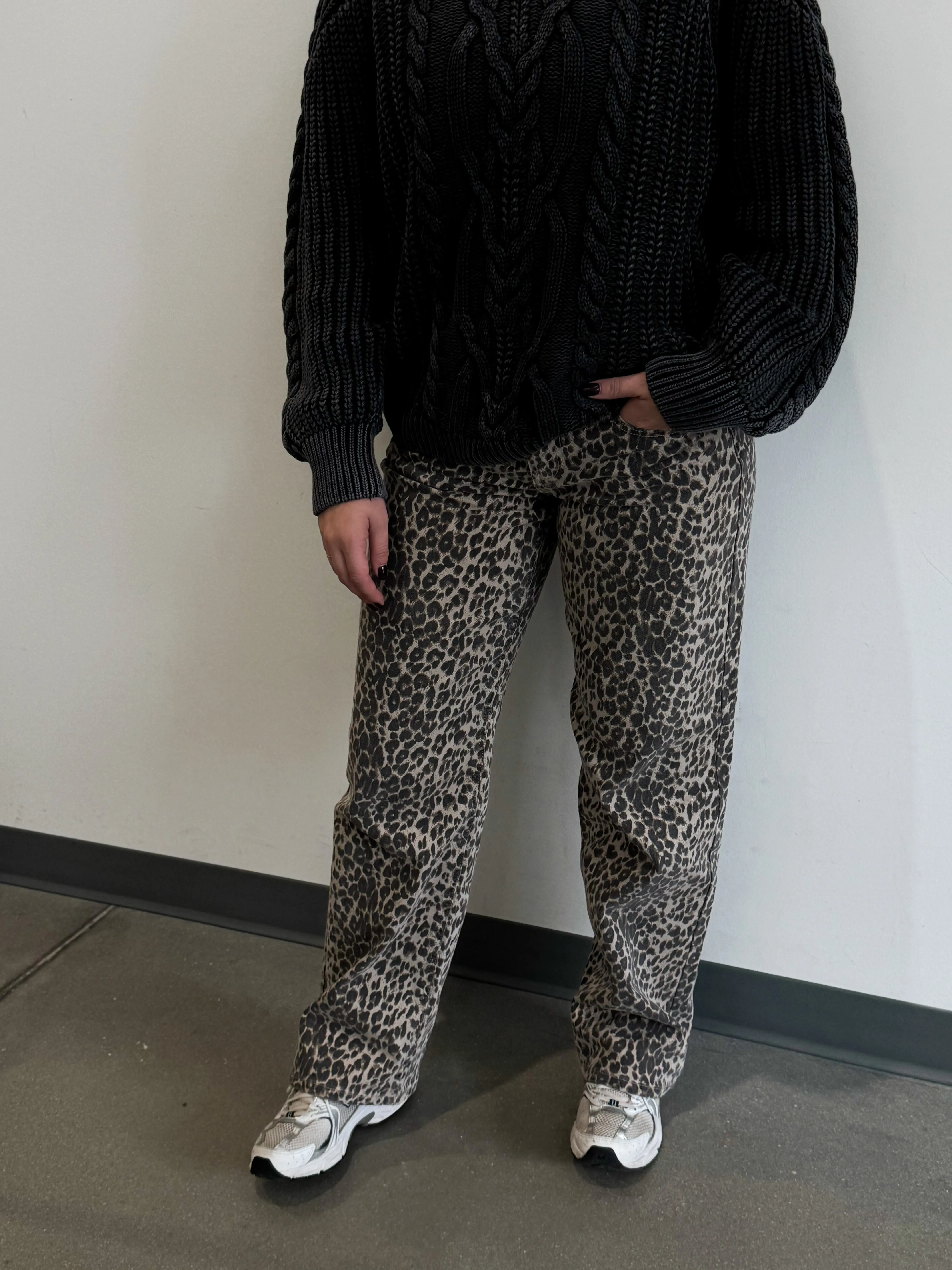 Low Rise Straight Leg Pant | Leopard sold by Bella Chic product image thumbnail 3