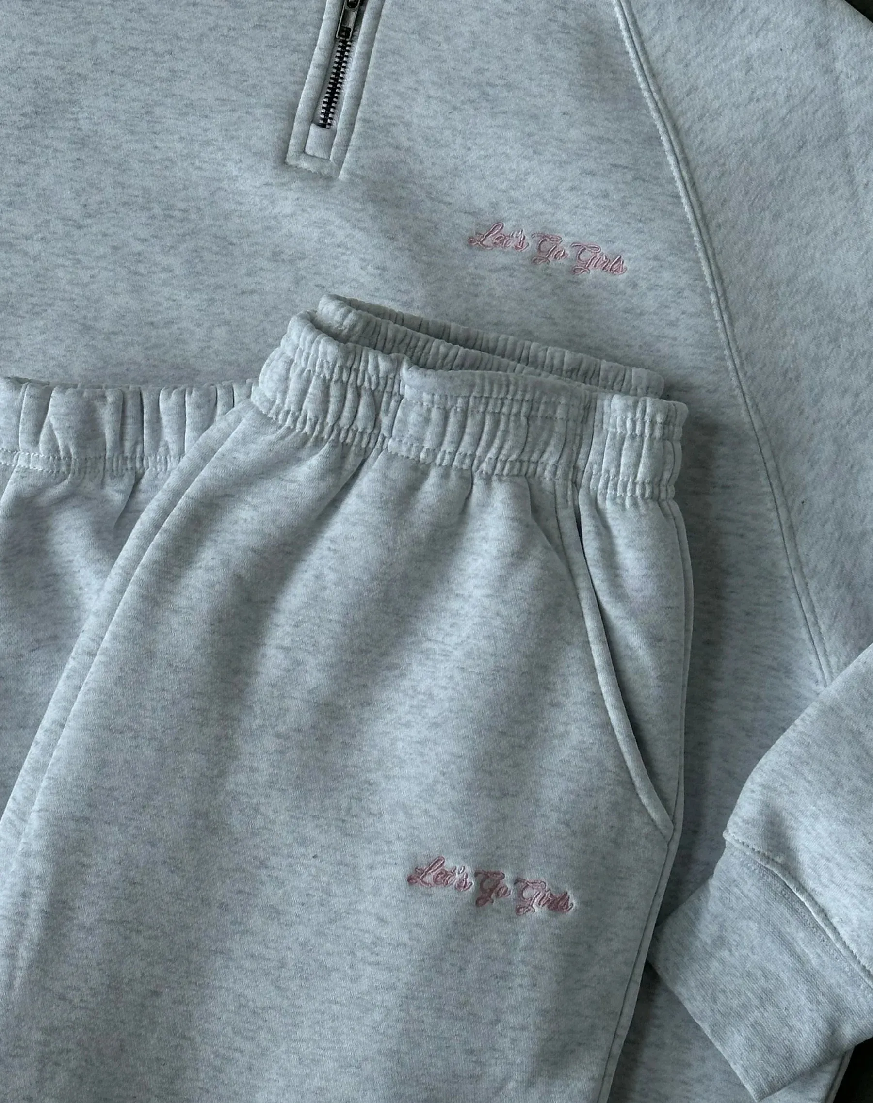 "Let's Go Girls" Oversized Jogger | Pebble Grey sold by Bella Chic product image thumbnail 2