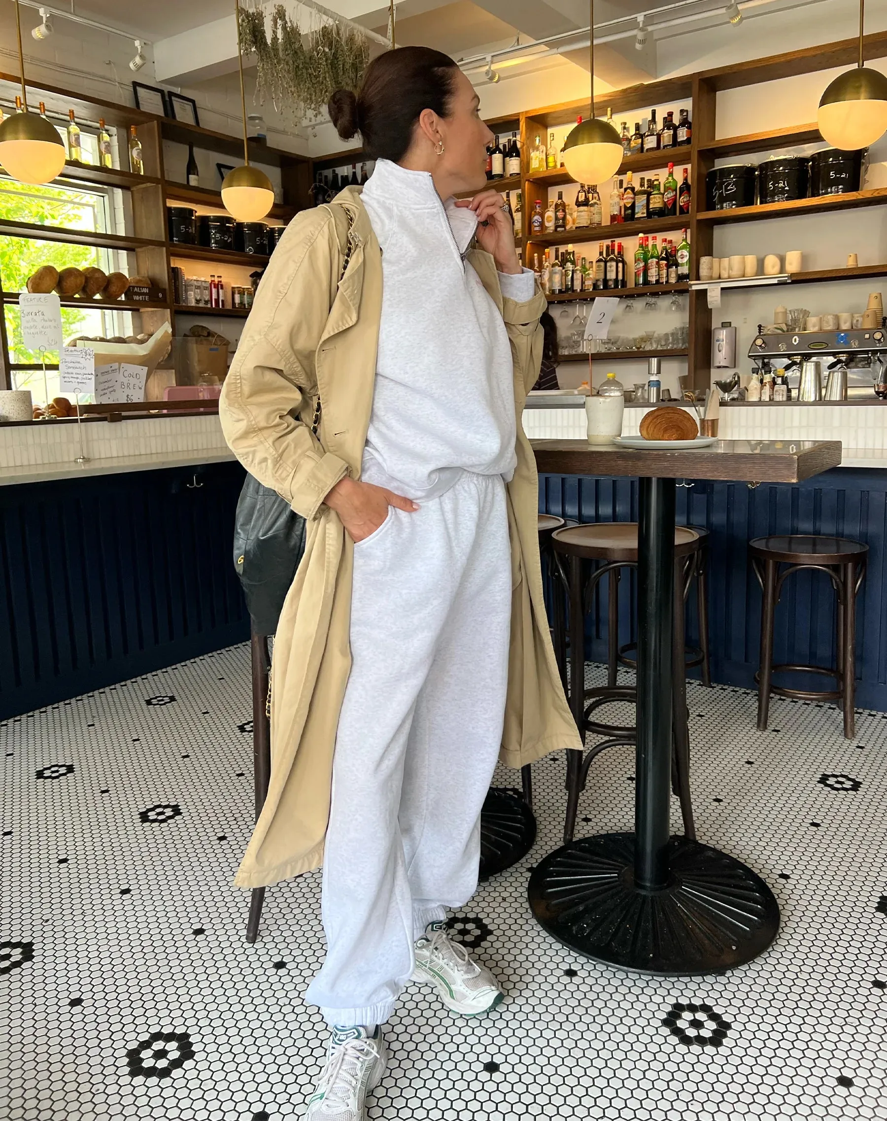 "Let's Go Girls" Oversized Jogger | Pebble Grey sold by Bella Chic