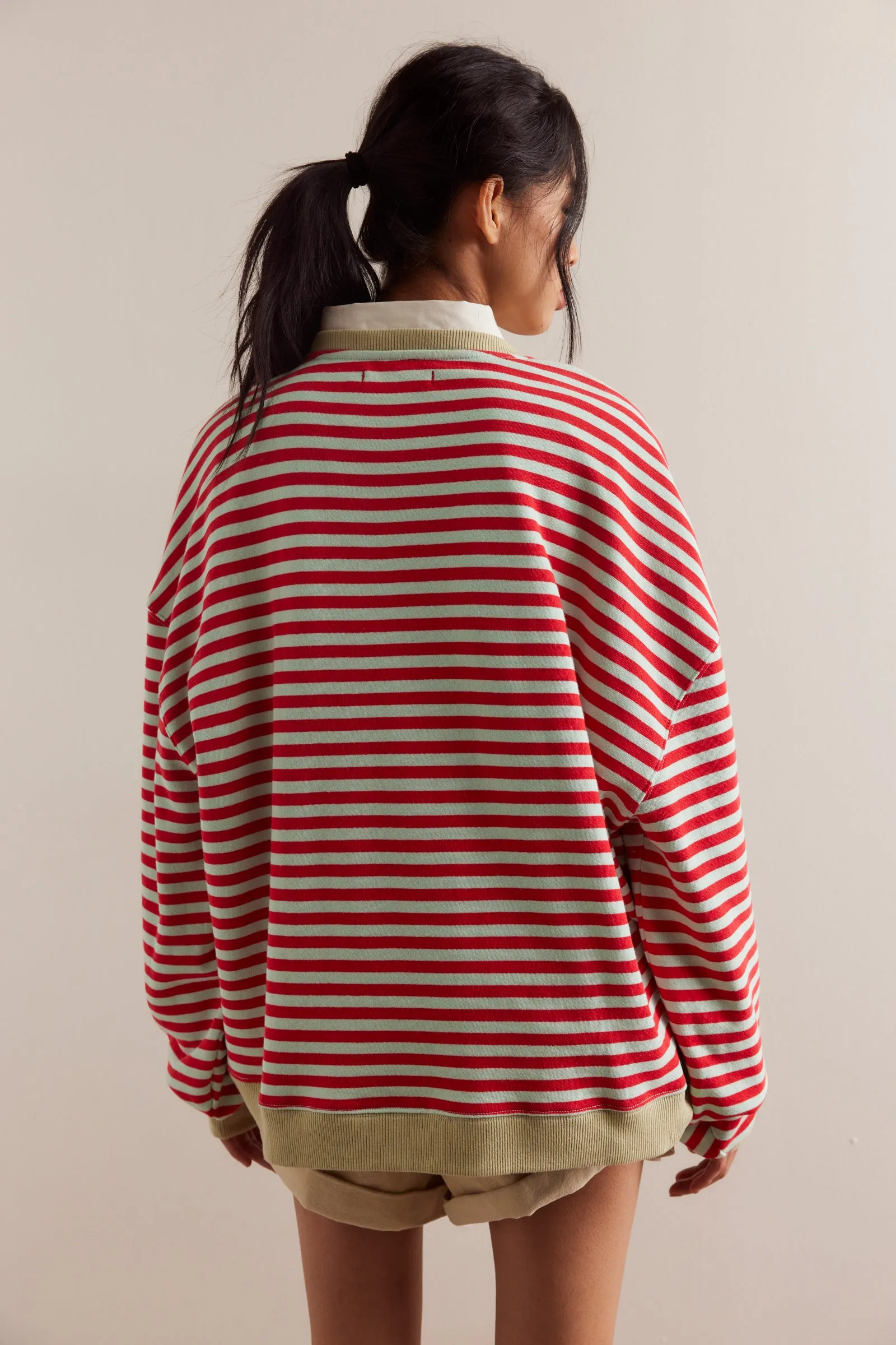 Classic Striped Crew | Cherry Combo sold by Bella Chic product image thumbnail 3