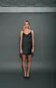 Satin Cowl Neck Mini Dress | Black sold by Bella Chic