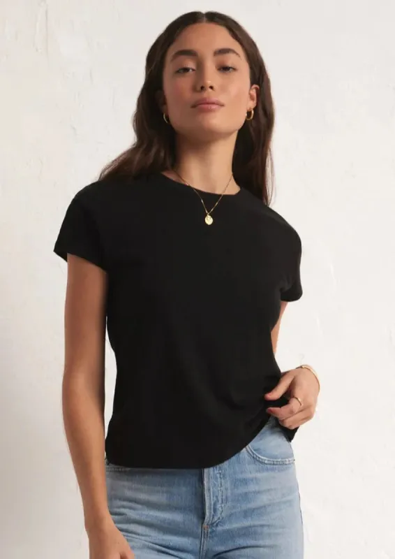 Modern Slub Tee | Black sold by Bella Chic