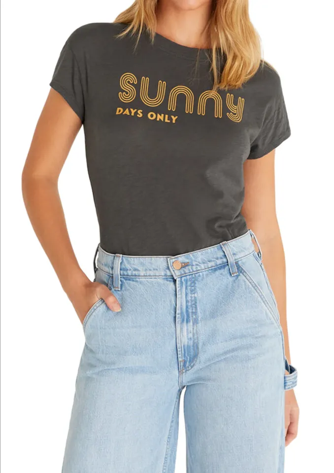 Modern Sunny Tee | Washed Grey sold by Bella Chic