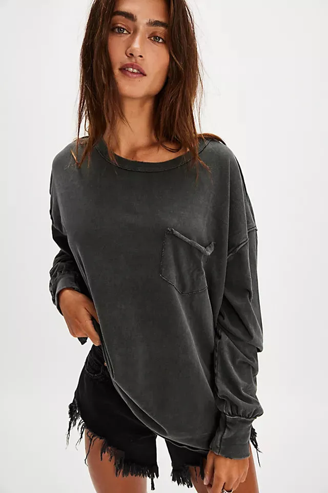 We The Free Fade Into You Tee | Gun Metal sold by Bella Chic